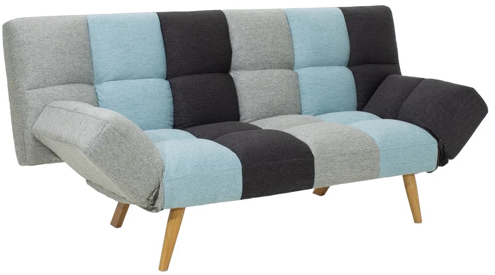Καναπές - κρεβάτι 3θέσιος Freddo pakoworld με ύφασμα πολύχρωμο 182x81x84εκ - Ύφασμα - 024-000005