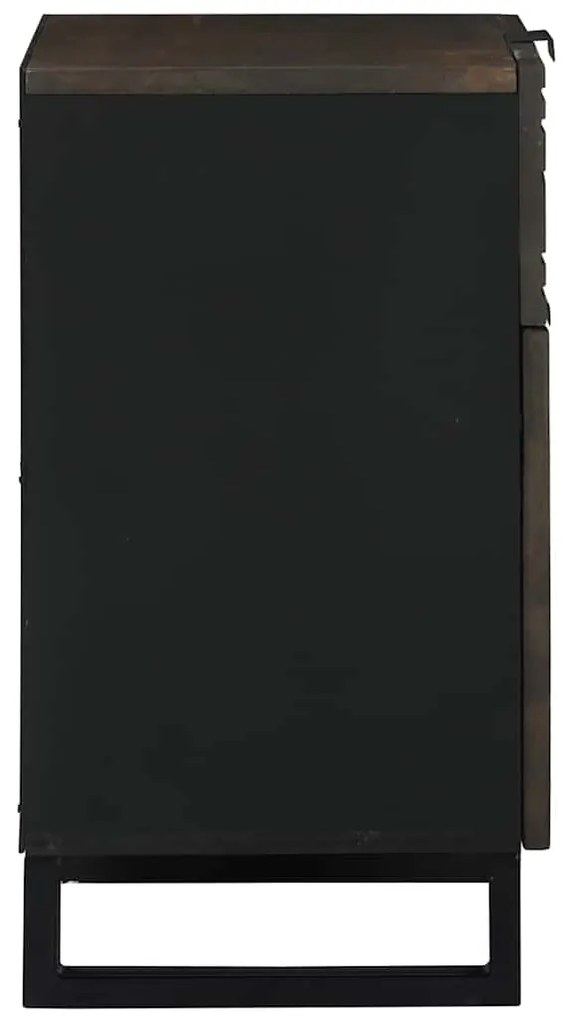 vidaXL Κομοδίνο με συρτάρι Καρυδιά 50 x 33 x 60 εκ Μασίφ ξύλο ακακίας