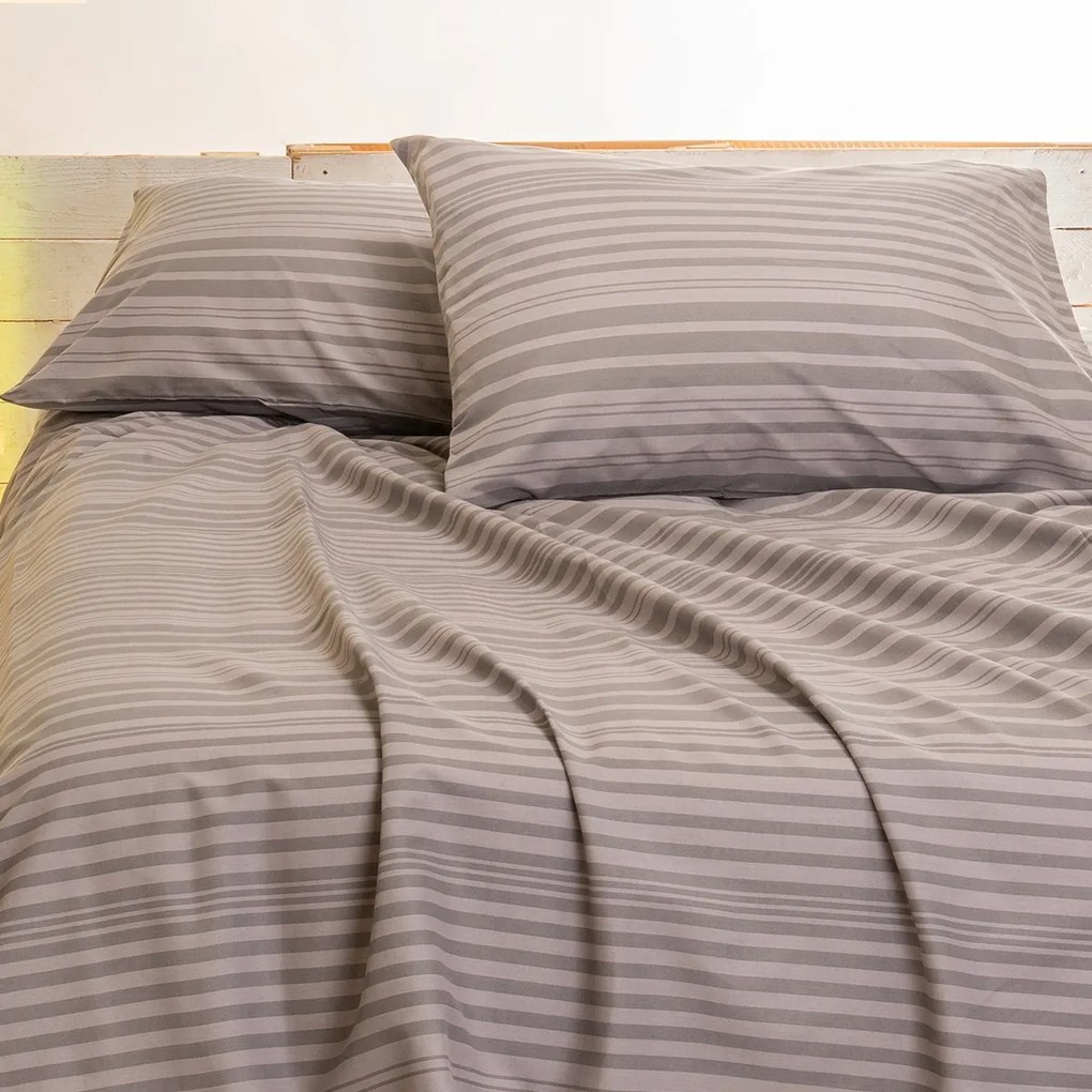 ΣΕΝΤΟΝΙ ΥΠΕΡΔΙΠΛΟ/KING SIZE STRIPE GREY URBAN LINE MIXOLOGY - MELINEN