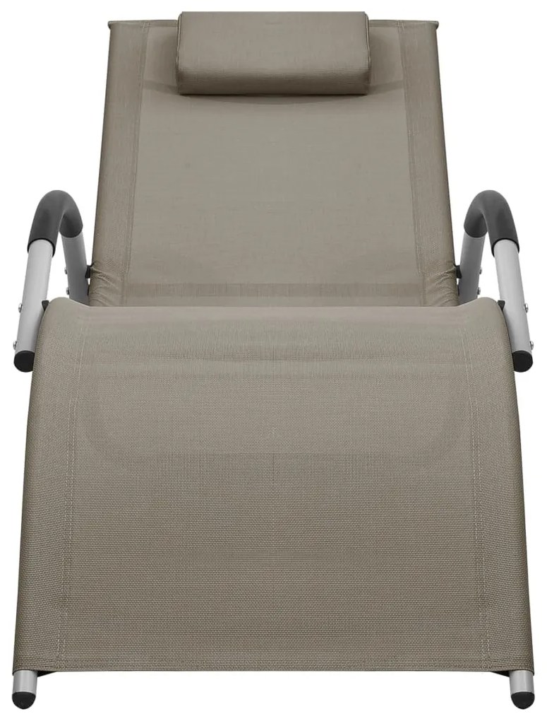 vidaXL Ξαπλώστρες 2 Τεμαχίων Taupe / Γκρι από Textilene