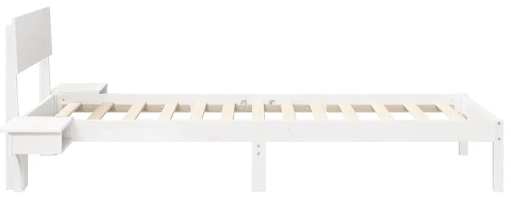 vidaXL Σκελετός Κρεβατιού Λευκό 90 x 190 cm Στερεά ξυλεία πεύκου