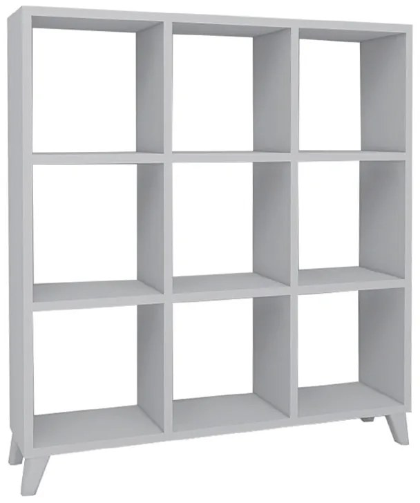 Βιβλιοθήκη Saul Megapap χρώμα λευκό 88,2x20x88,2εκ.