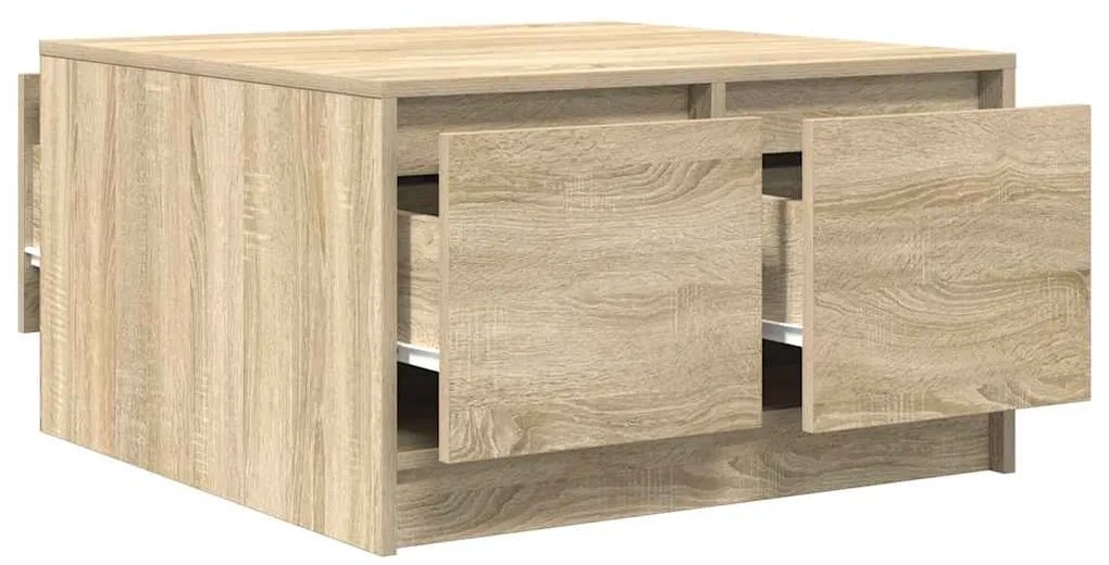 vidaXL Τραπεζάκι σαλονιού με συρτάρια Sonoma Δρυς 70,5x70x40 εκ.