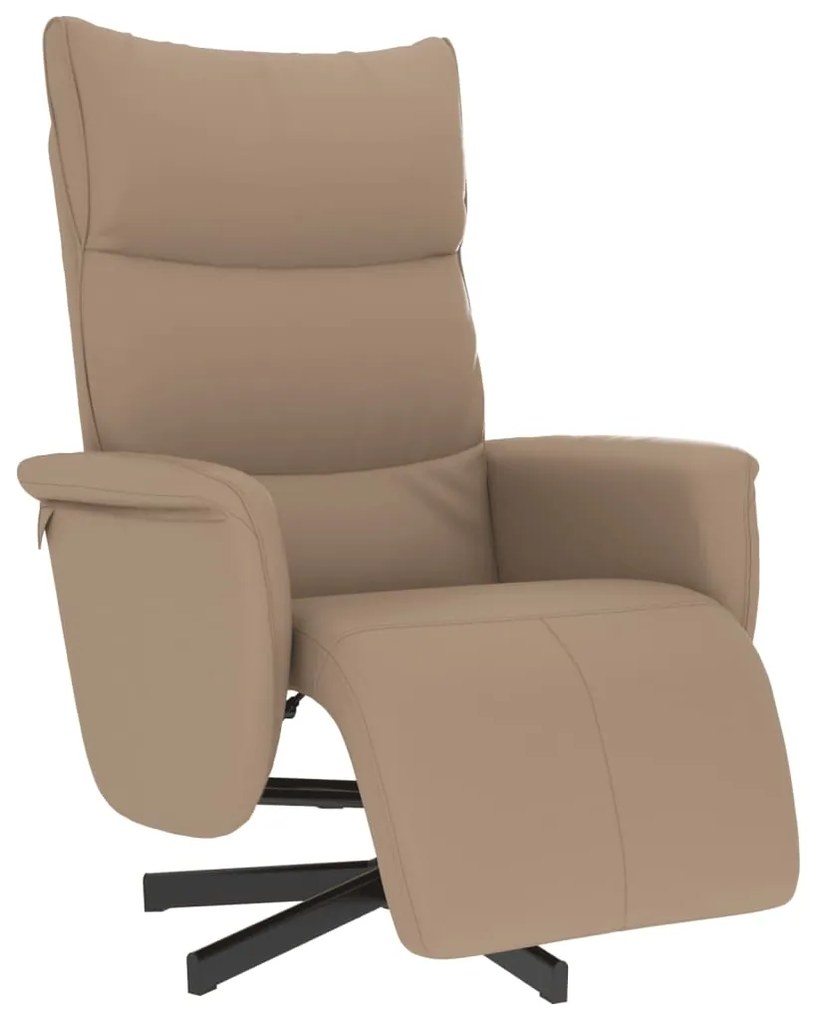 vidaXL Πολυθρόνα Ανακλινόμενη με Υποπόδιο Καπουτσίνο Συνθετικό Δέρμα