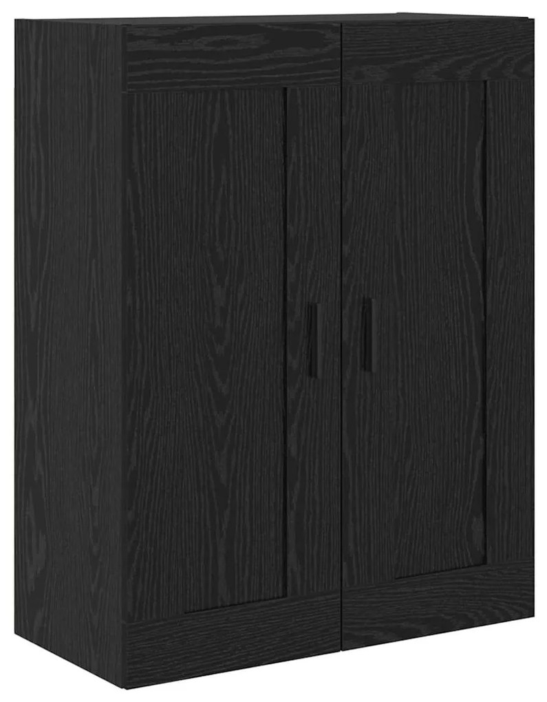vidaXL Highboard με συρτάρι 2 pcs Μαύρη Οξυά Σύνθετο Ξύλο και Γυαλί
