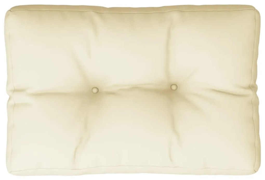 vidaXL Μαξιλάρι Παλέτας Κρεμ 60 x 40 x 12 εκ. Υφασμάτινο