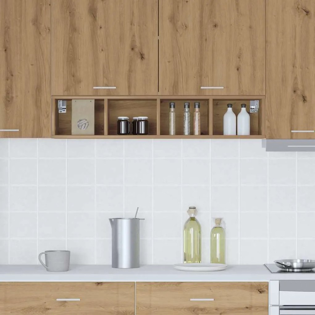 vidaXL Κρεμαστό ντουλάπι Riga Artisan Oak 20 x 29,5 x 100 εκ.