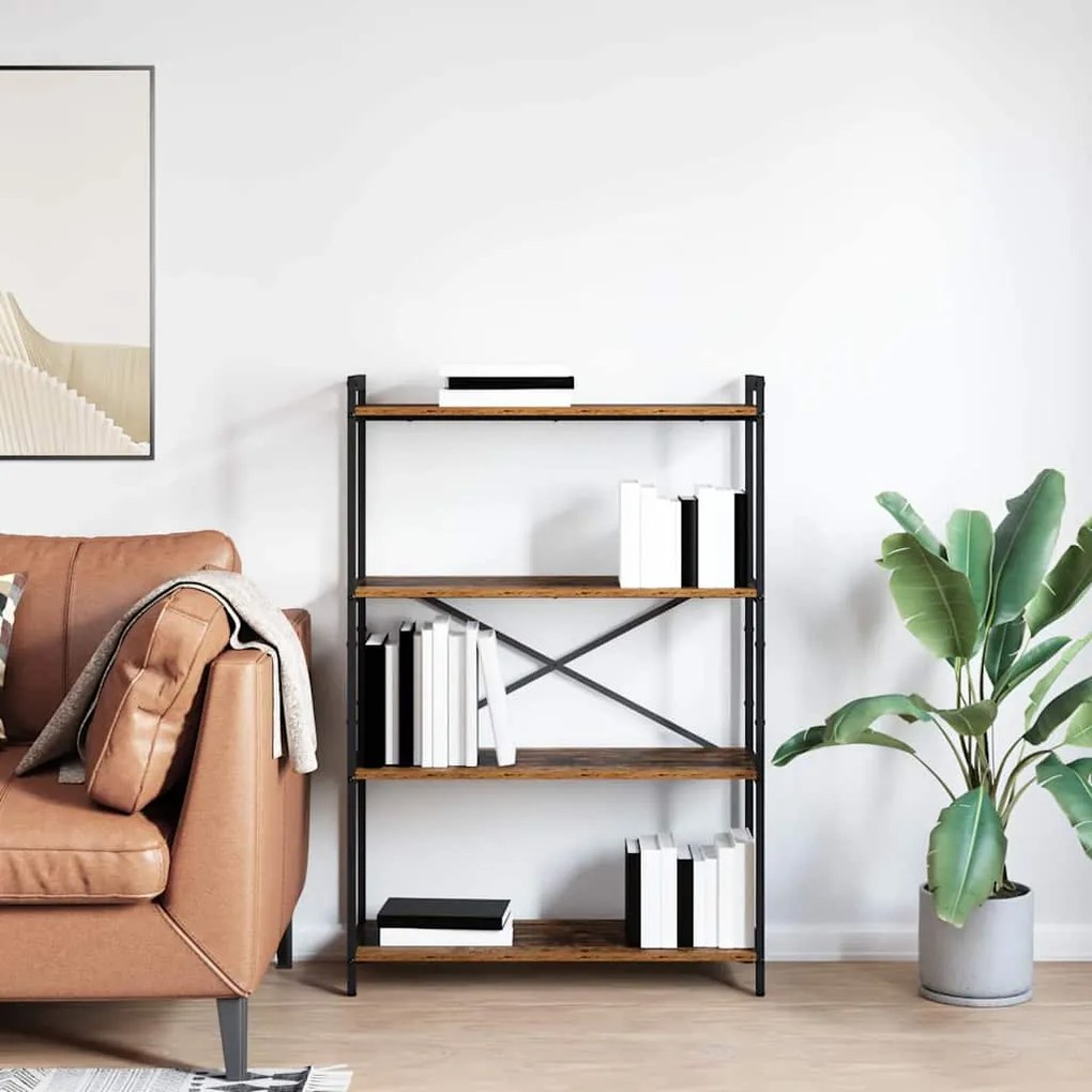vidaXL Βιβλιοθήκη Παλαιό ξύλο 80 x 30 x 118 εκ Επεξεργασμένο ξύλο