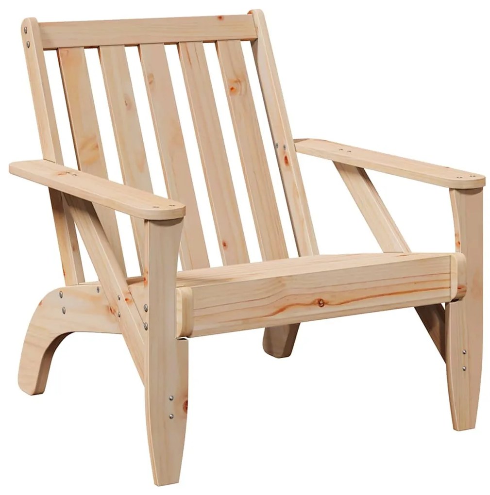 Καρέκλα κήπου Adirondack 75x77x77 cm Στερεό ξύλο πεύκο - Καφέ