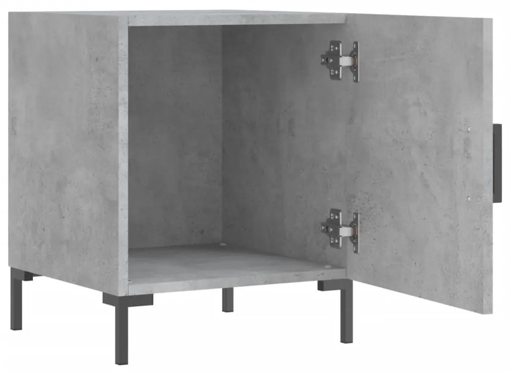 vidaXL Κομοδίνο Γκρι Σκυροδ. 40 x 40 x 50 εκ. από Επεξεργασμένο Ξύλο