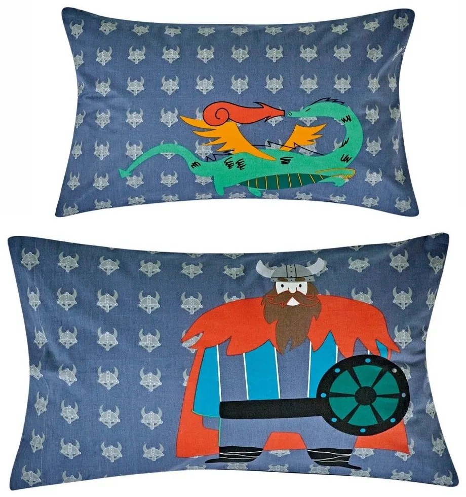 Μαξιλαροθήκες Παιδικές Viking (Σετ 2τμχ) Multi Kentia 50Χ70 50x70cm 100% Cotton