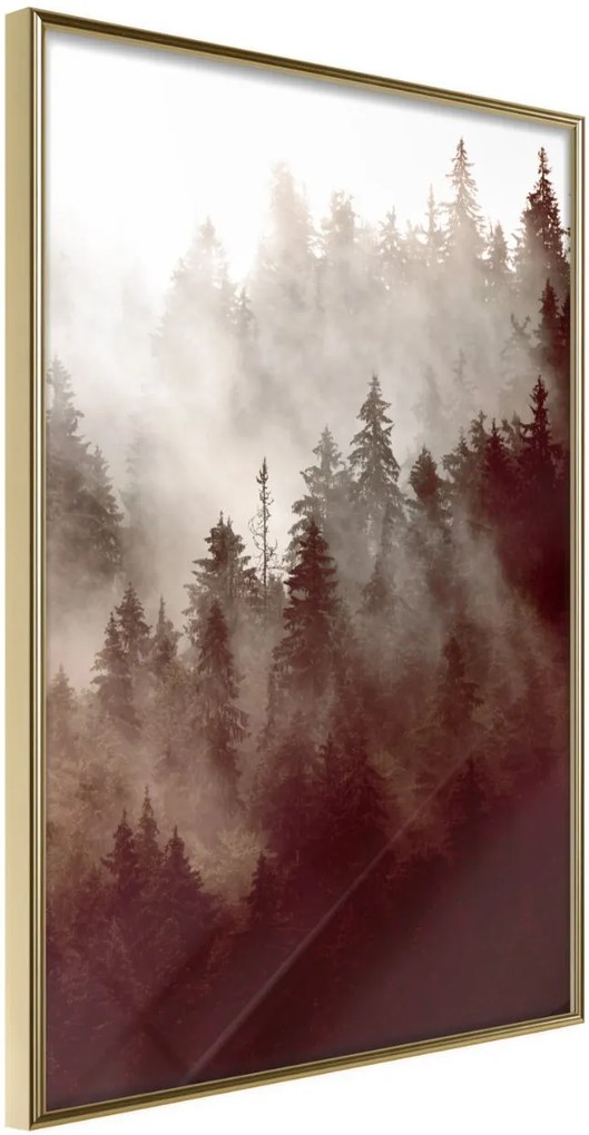 Αφίσα - Forest Fog - 20x30 - Χρυσό - Χωρίς πασπαρτού