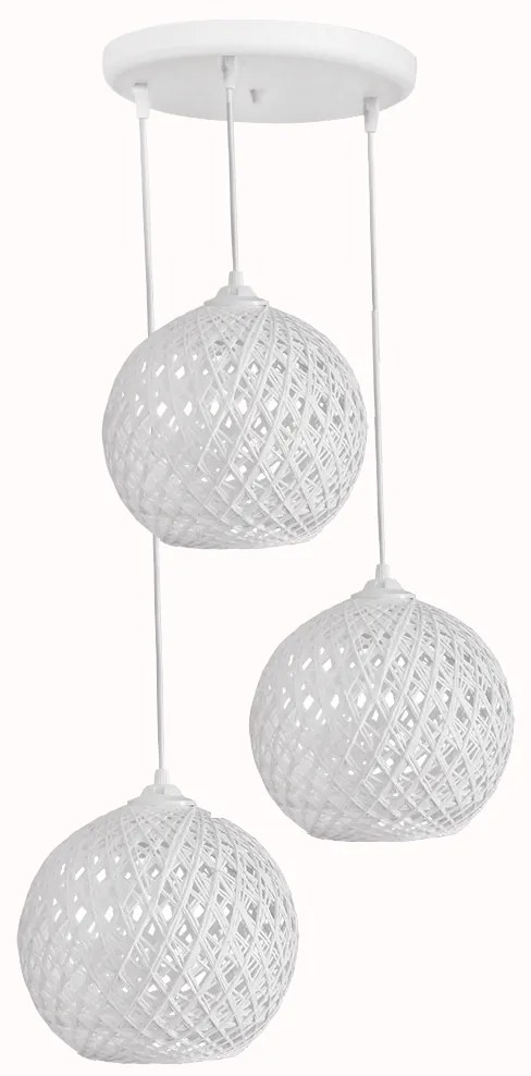 Φωτιστικό Οροφής Τρίφωτο Heronia Silk 31-1234 Rope White