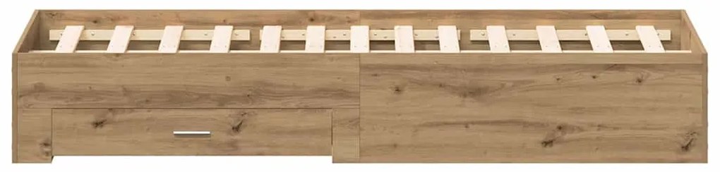 vidaXL Κρεβάτι με Συρτάρια με συρτάρι artisan δρυς 140 x 190 cm