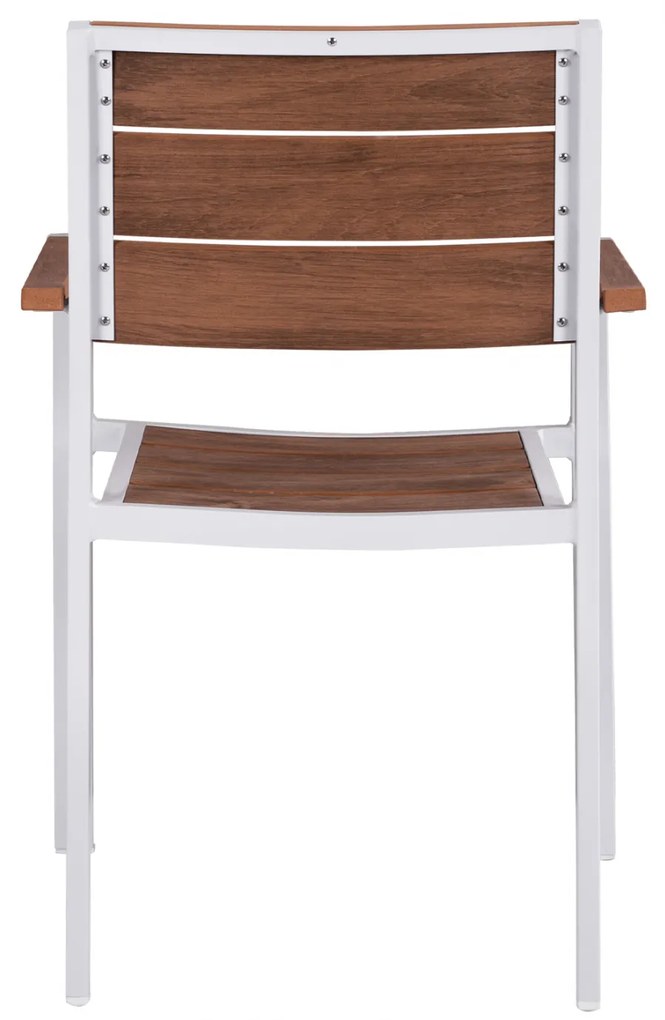 ΠΟΛΥΘΡΟΝΑ ΑΛΟΥΜΙΝΙΟΥ SAGA ΛΕΥΚΗ ΜΕ POLYWOOD HM5127.01 55x56x85Υ εκ. - 0614616 - HM5127.01