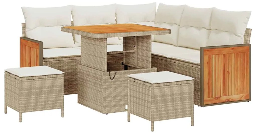 vidaXL Σετ Καναπέ Κήπου 8 pcs Μπεζ, Κρέμα 80 x 80 x 71 cm