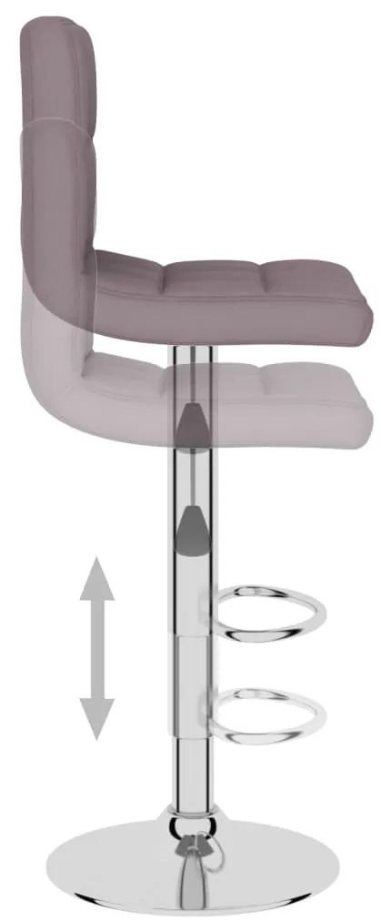 vidaXL Σκαμπό Μπαρ Χρώμα Taupe Υφασμάτινο