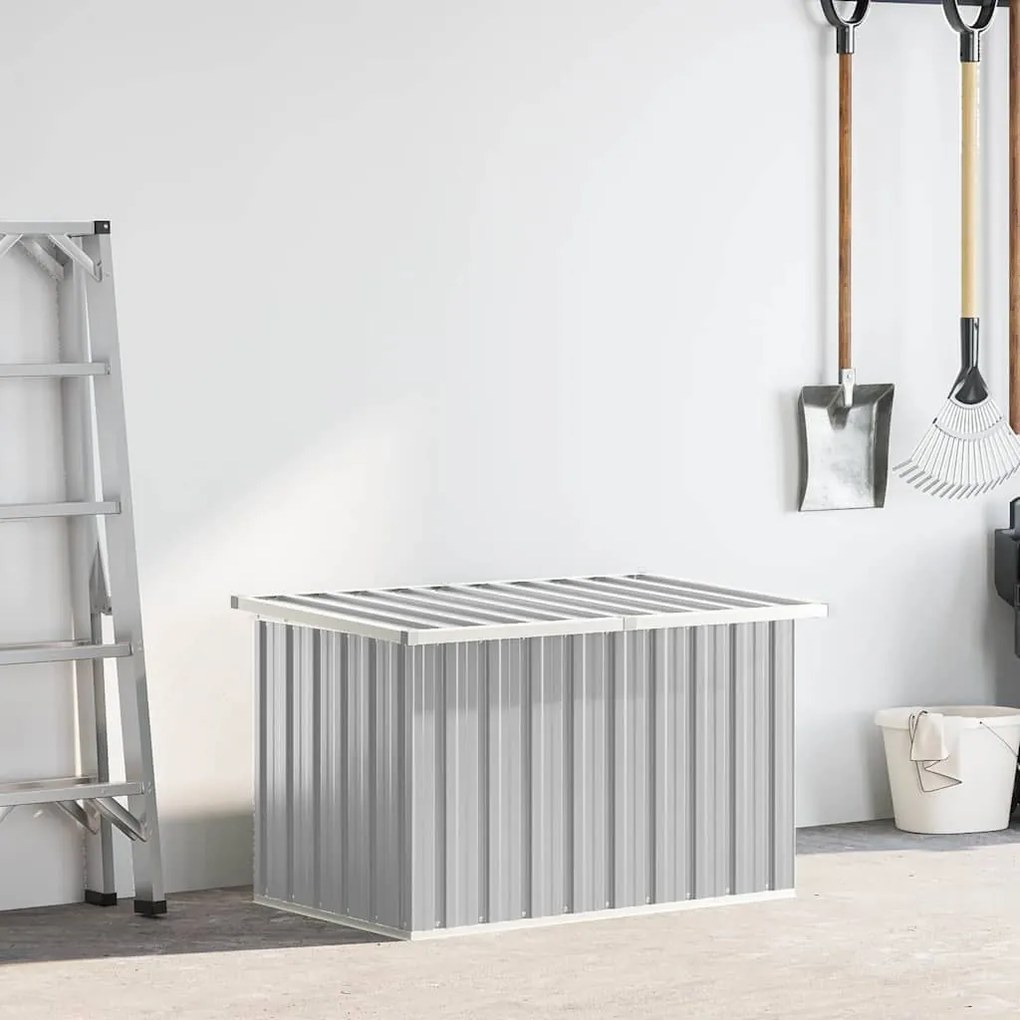 vidaXL Μπαούλο Αποθήκευσης Κήπου Γκρι 109 x 67 x 65 εκ.