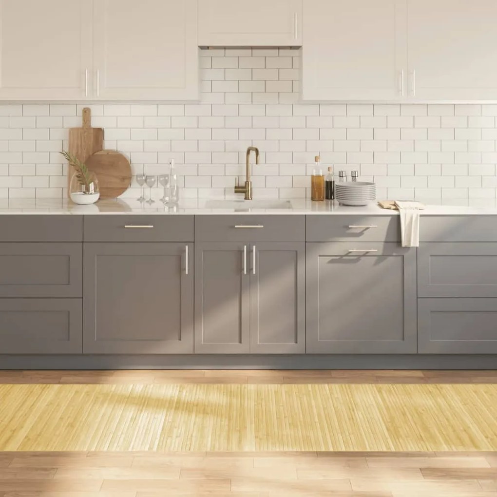 vidaXL Χαλί Ορθογώνιο Ανοιχτό Φυσικό 80 x 300 εκ. Μπαμπού