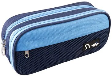 MP υφασμάτινη κασετίνα PA1022-01, 3 θέσεων, μπλε