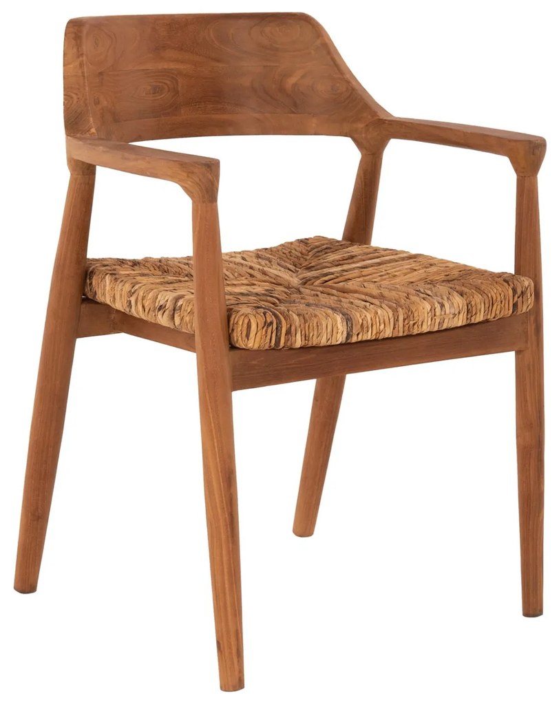 Καρέκλα-Πολυθρόνα C9401.01 Μασίφ Ξύλο Teak Φυσικό 58x52x77Yεκ. 58x52x77 εκ.