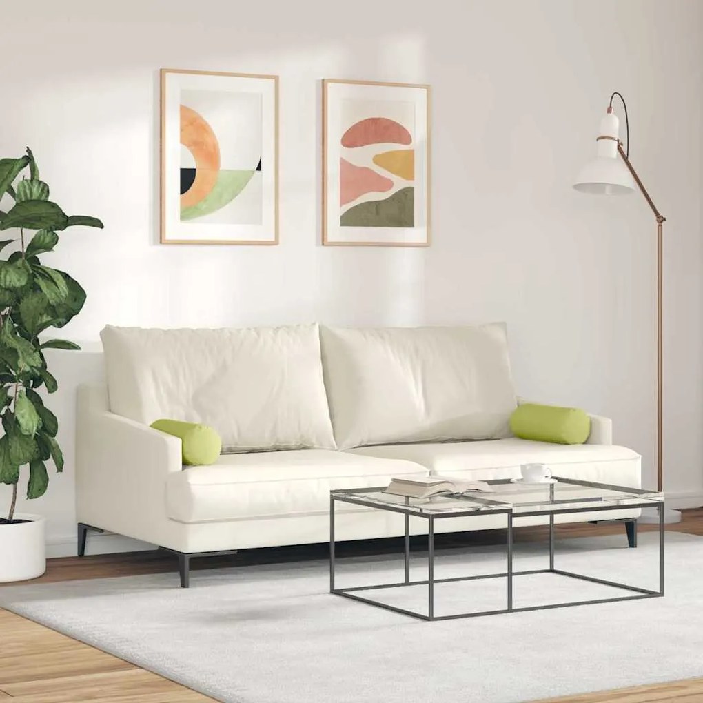 vidaXL Μαξιλάρια Στήριγμα 2 pcs Ανοιχτό Πράσινο Ø 15 x 40 εκ ύφασμα