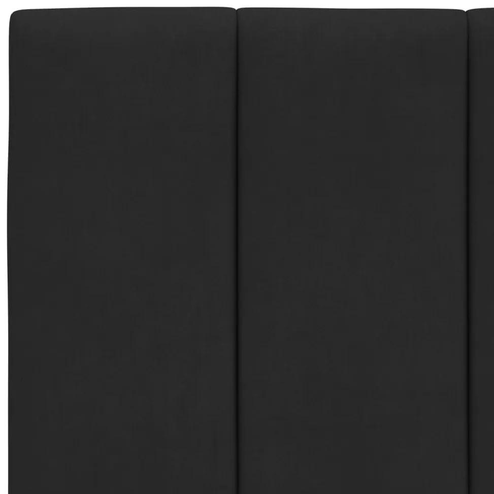 Πλαίσιο Κρεβατιού με LED Μαύρο 100 x 200 εκ. Βελούδινο - Μαύρο
