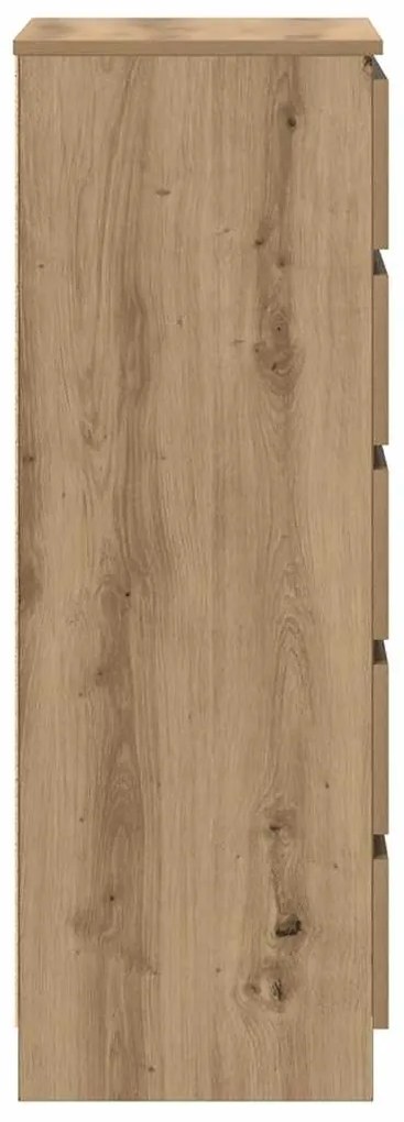 vidaXL Συρταριέρα Αρτισιανή Δρυς 60x36x103 εκ. από Επεξεργασμένο Ξύλο