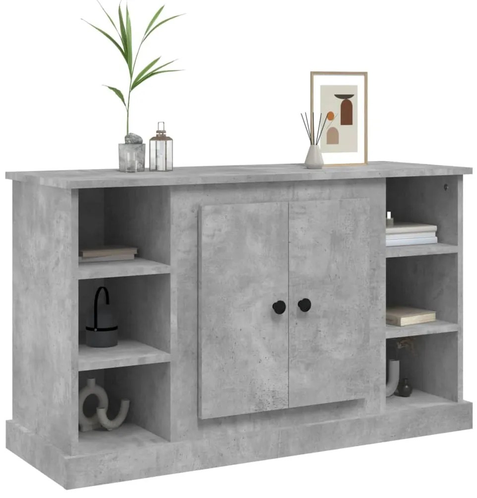 vidaXL Μπουφές Γκρι Σκυροδέματος 100x35,5x60 εκ. Επεξεργασμένο Ξύλο