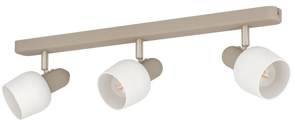 Φωτιστικό Σποτ Eglo 900716 CORATO Νίκελ ματ (Nickel Mat- Satin)|Μπεζ της άμμου (Beige Sandy)