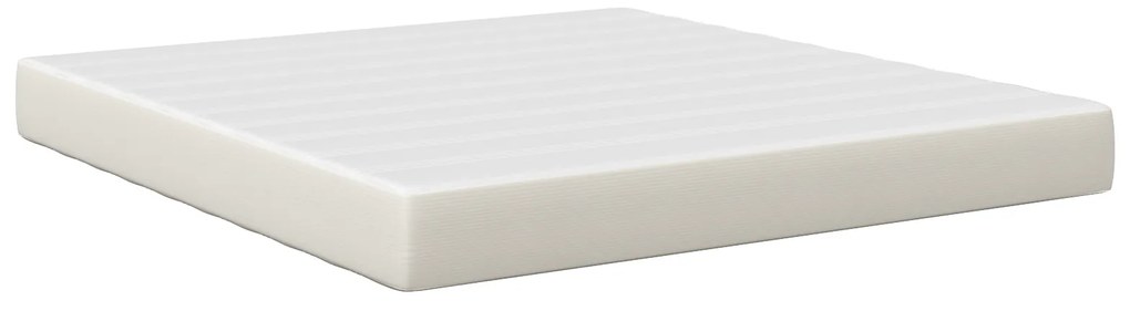 vidaXL Κρεβάτι με ελατήρια Pocket Κρέμ 180x200x20 εκ. Μεσαίας σκληρότητας Φabric