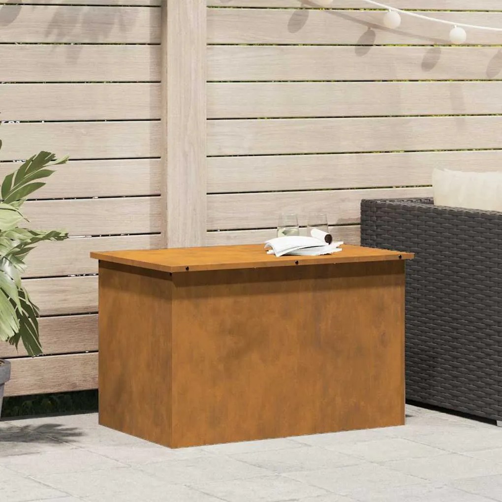 Κουτί αποθήκευσης εξωτερικών χώρων Σκ rusty 80 x 50,5 x 50 εκ.