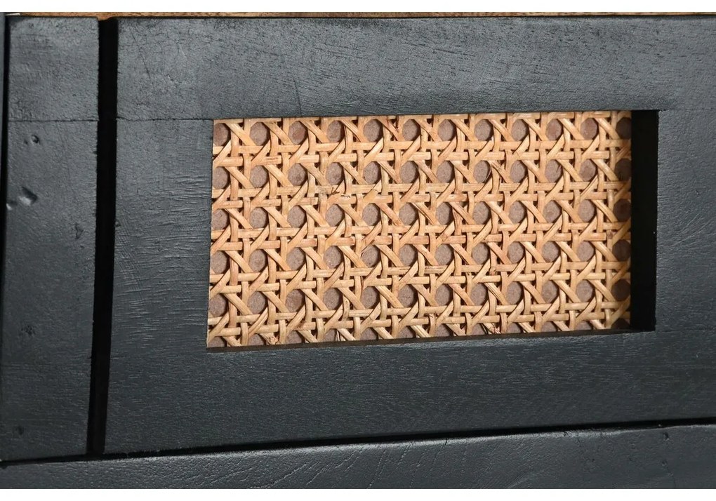 Τηλεόραση DKD Home Decor Μαύρο ρατάν Ξύλο από Μάνγκο (145,5 x 40,5 x 60 cm)