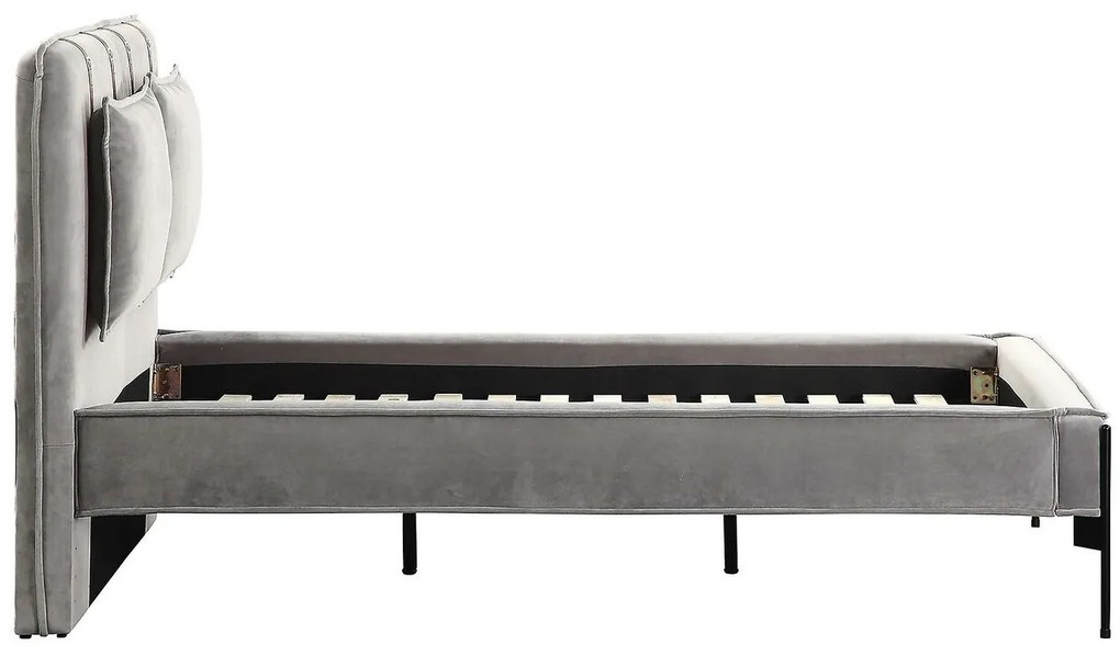 Κρεβάτι Riverton 704, Διπλό, Γκρι, 180x200, Ταπισερί, Τάβλες για Κρεβάτι, 206x225x122cm