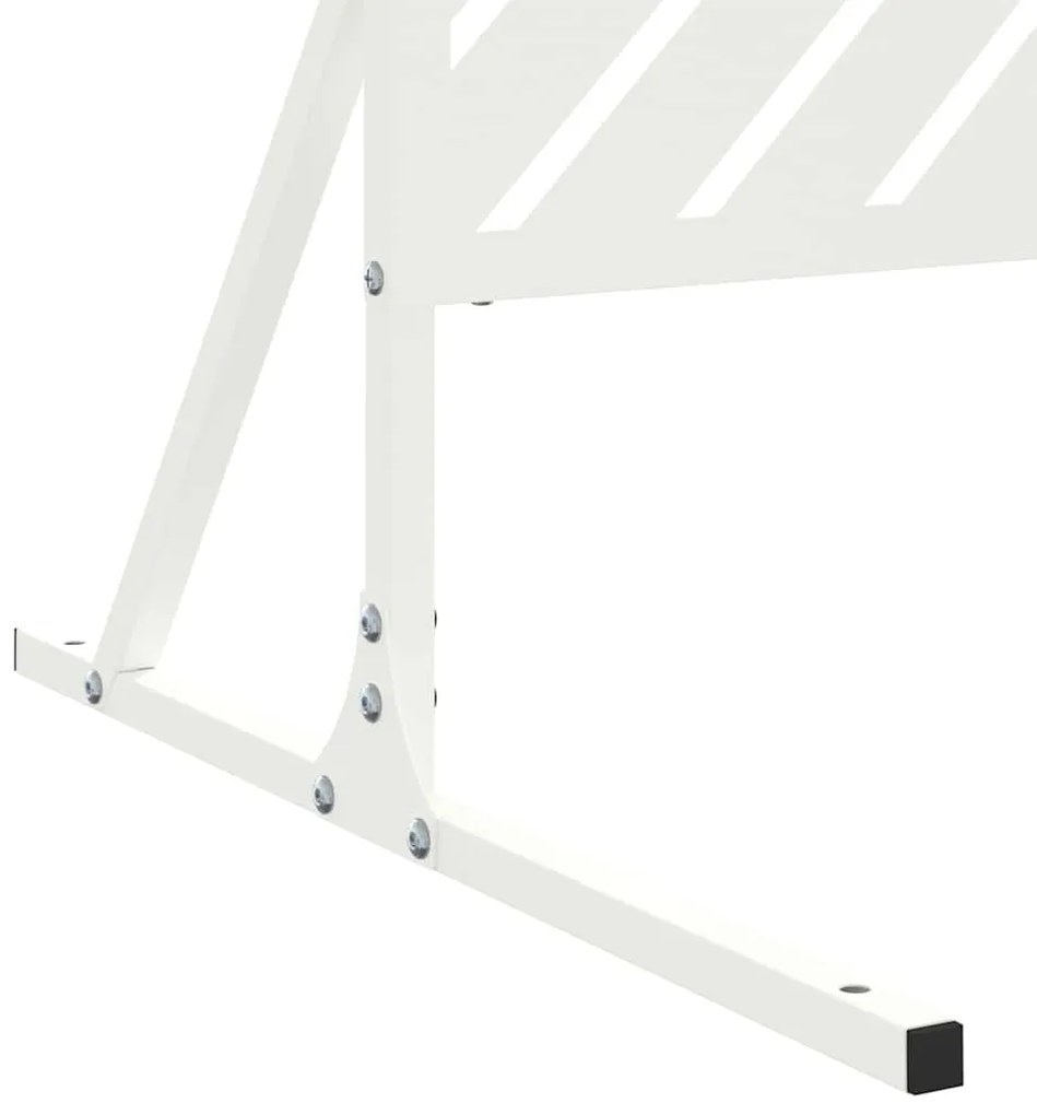 vidaXL Οθόνη Ιδιωτικότητας Λευκό 100 x 50 x 180 εκ. Ατσάλι