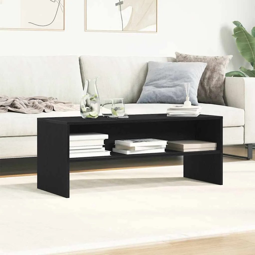 ντουλάπι τηλεόρασης Μαύρη δρυς 100x40x40 cm Κατασκευασμένο ξύλο - Μαύρο