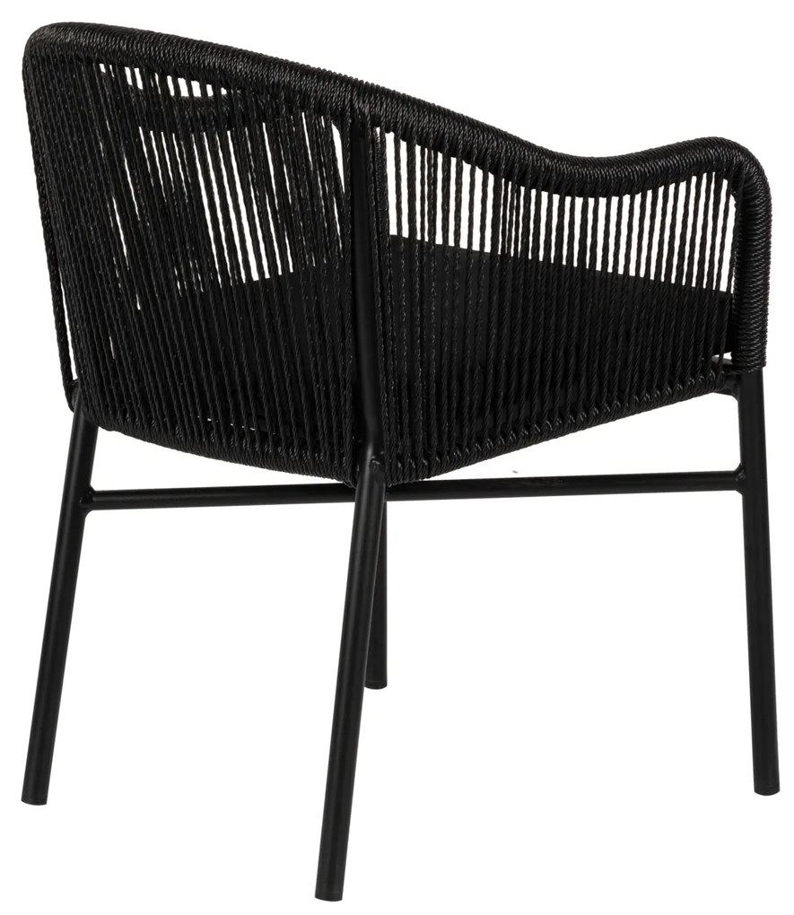 Πολυθρόνα Κήπου KAGERA Μαύρο Αλουμίνιο/Rattan 57x58x77cm - 14840003 - 14840003