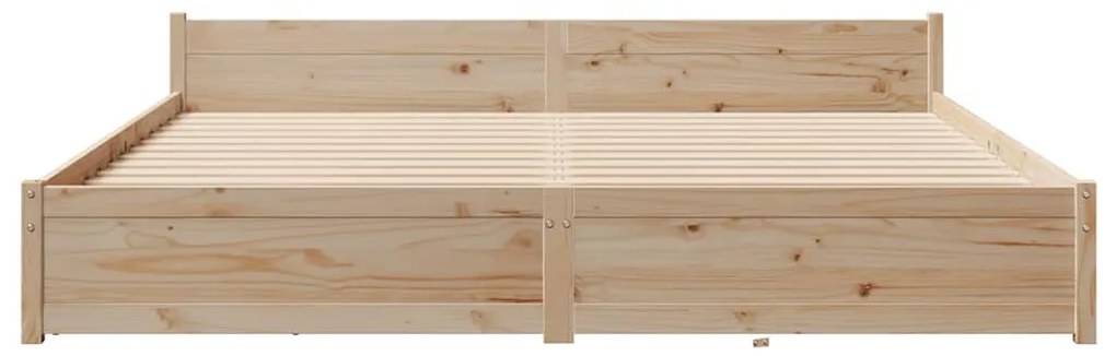 vidaXL Σκελετός Κρεβατιού Χωρίς Στρώμα 180x200 εκ Μασίφ Ξύλο Πεύκου