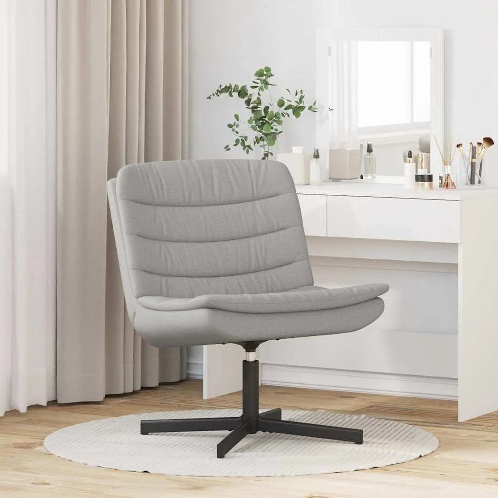 vidaXL Περιστρεφόμενη καρέκλα Σκούρο γκρι 63 x 75 x 76 εκ ύφασμα