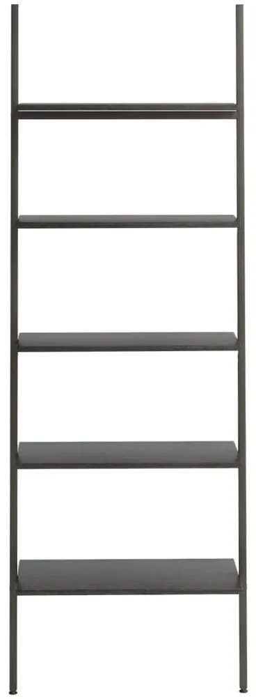 vidaXL Ραφιέρα Κεκλιμένη 5 Επιπέδων Μαύρη 64x34x185,5 εκ.