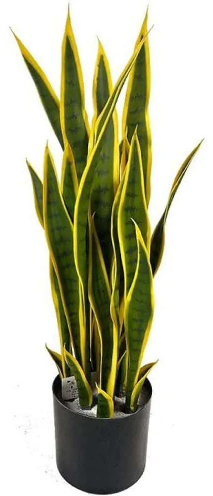 Τεχνητό Φυτό Σανσεβιέρα Trifasciata 6411-6 75cm Green-Yellow Supergreens Ύφασμα,Πλαστικό
