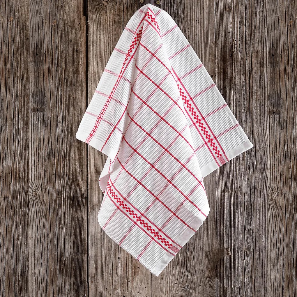 Πετσέτα Κουζίνας (45x65) Rythmos Sugar Red