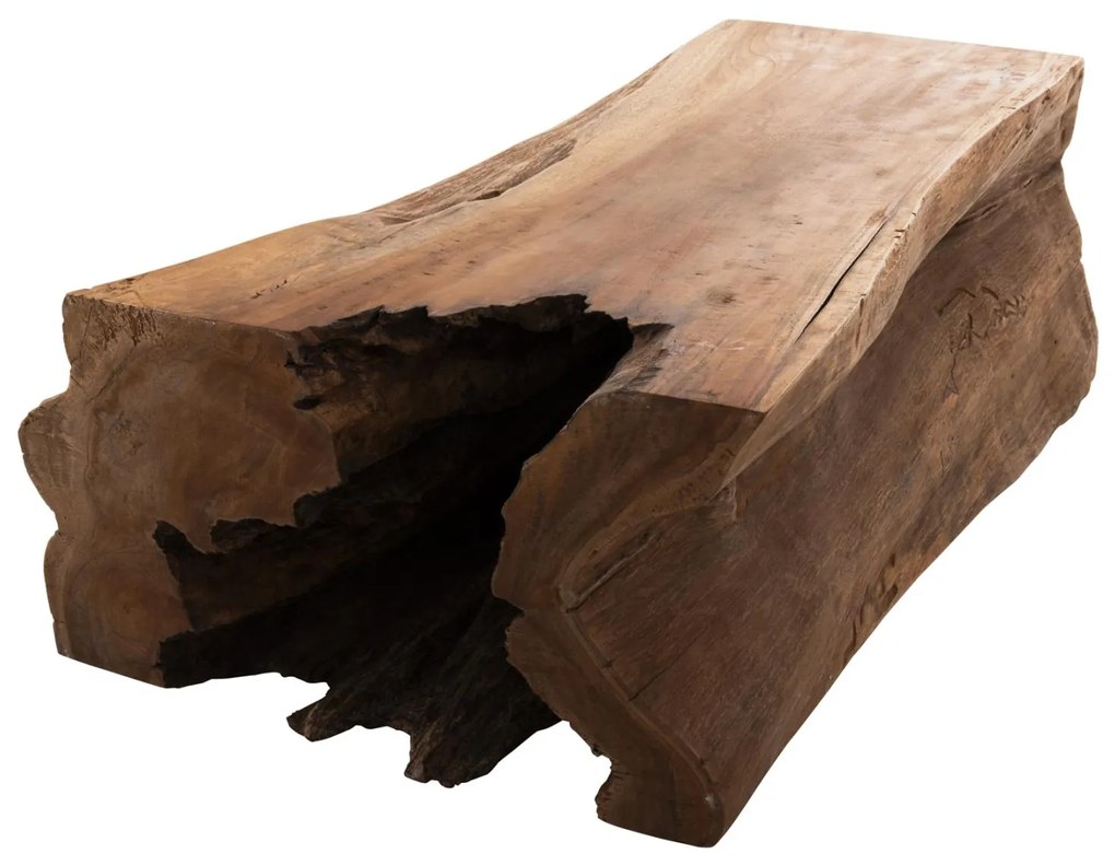 Τραπεζάκι σαλονιού TORANKU C9796 Μασίφ Κορμός TEAK σε Φυσικό 94x57x31 εκ.