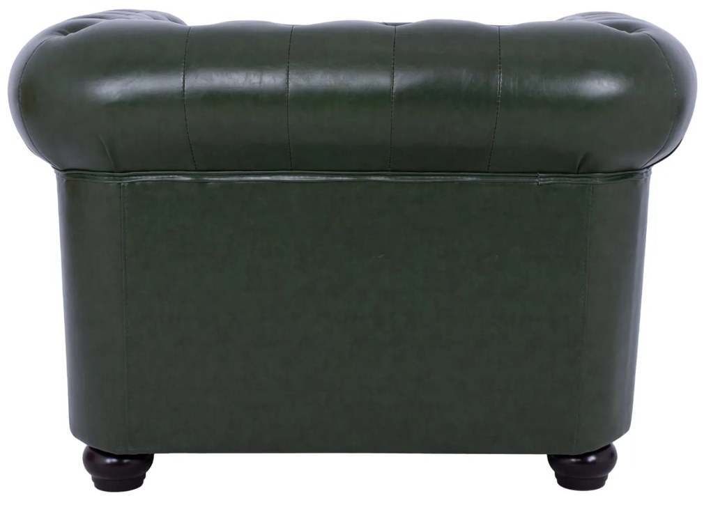 Πολυθρόνα POLINA C3011.08 PU Κυπαρισσί Τύπου Chesterfield 106x87x70Y εκ. 106x87x70 εκ.