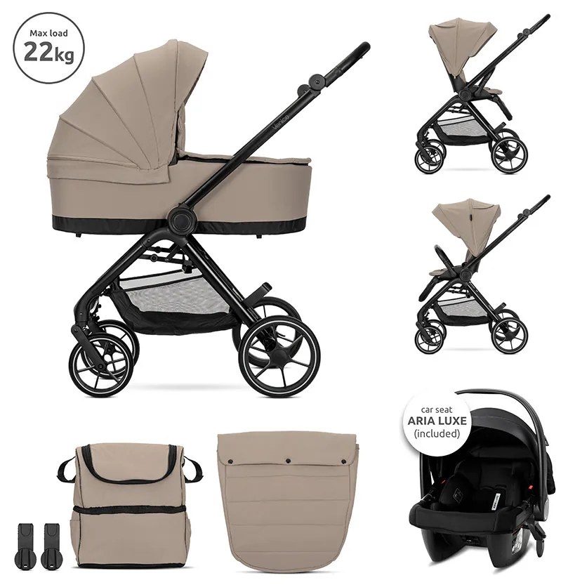 LORELLI ΠΟΛΥΚΑΡΟΤΣΙ ΑΝΤΙΣΤΡΕΨΙΜΟ ΜΕ ΚΑΛΑΘΟΥΝΑ 3 ΣΕ 1 ΜΕ ΚΑΘΙΣΜΑ VENICE BEIGE 10022042507-3