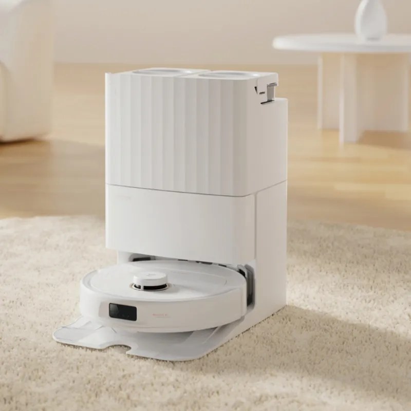 Ρομποτική ηλεκτρική σκούπα Roborock Q Revo Max V, 7000Pa, 180 λεπτά, 300 m2, Στεγνό/Μικρό, Wi-Fi, PreciSense® LiDAR + Reactive AI, Φωνητικός βοηθός, Λευκό