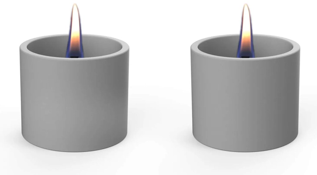 Επιτραπέζια Εστία Φωτιάς Breeze 8 Tenderflame με διάρκεια καύσης 4 - 5 ώρες, χωρητικότητα δεξαμενής 150ml και διαστάσεις 9x7.5cm - Grey - 2 τεμάχια