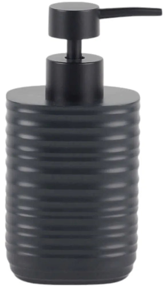 Δοχείο Κρεμοσάπουνου Ριγέ 845149 8,1x8,1x16,9cm Anthracite Ankor Πολυέστερ