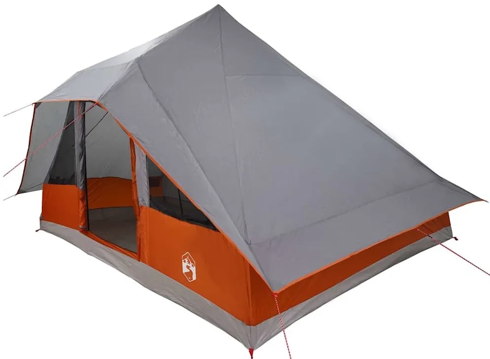 vidaXL Σκηνή Τιπί Γκρι και Πορτοκαλί 364 x 281 x 257 εκ. ταφτάς