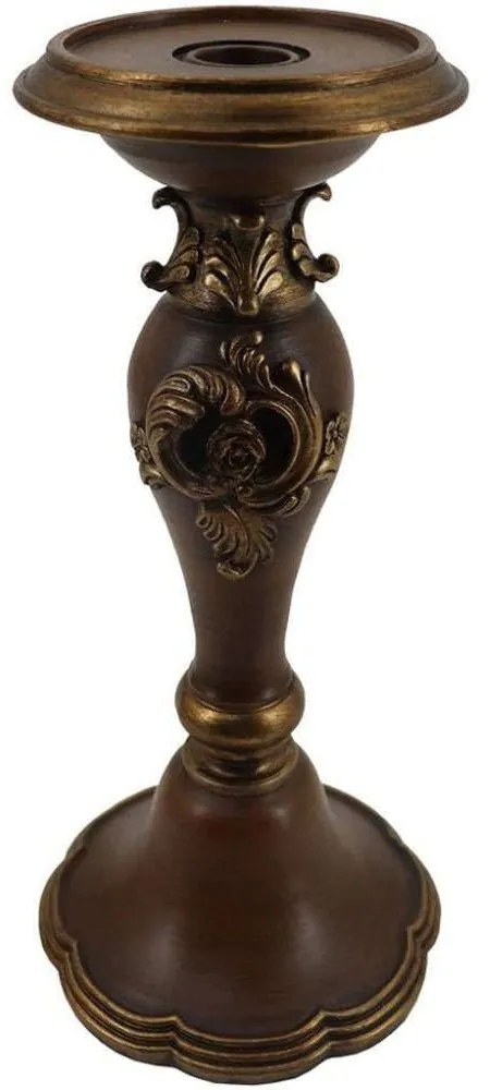 Κηροπήγιο XL23042013 26,2cm Brown Oriana Ferelli® Polyresin